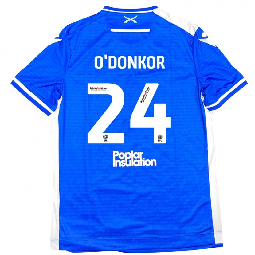 Danxen Mujer Camiseta Gatlin O'donkor #24 Azul Blanco 1ª Equipación 2024/25 La Camisa México