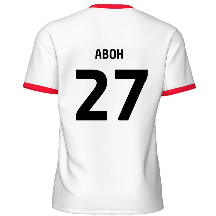 Danxen Mujer Camiseta Ken Aboh #27 Blanco Rojo 1ª Equipación 2024/25 La Camisa México