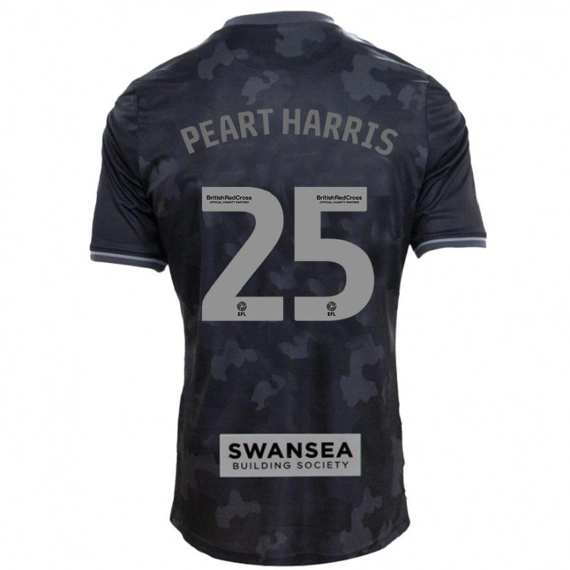 Danxen Mujer Camiseta Myles Peart-Harris #25 Negro 2ª Equipación 2024/25 La Camisa México