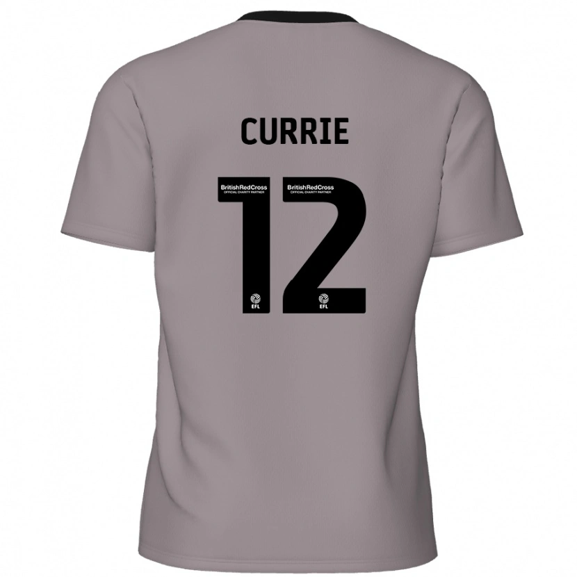 Danxen Mujer Camiseta Jack Currie #12 Gris 2ª Equipación 2024/25 La Camisa México
