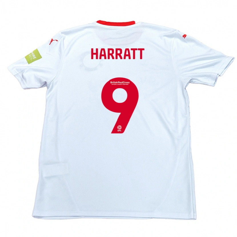 Danxen Mujer Camiseta Kian Harratt #9 Blanco 2ª Equipación 2024/25 La Camisa México