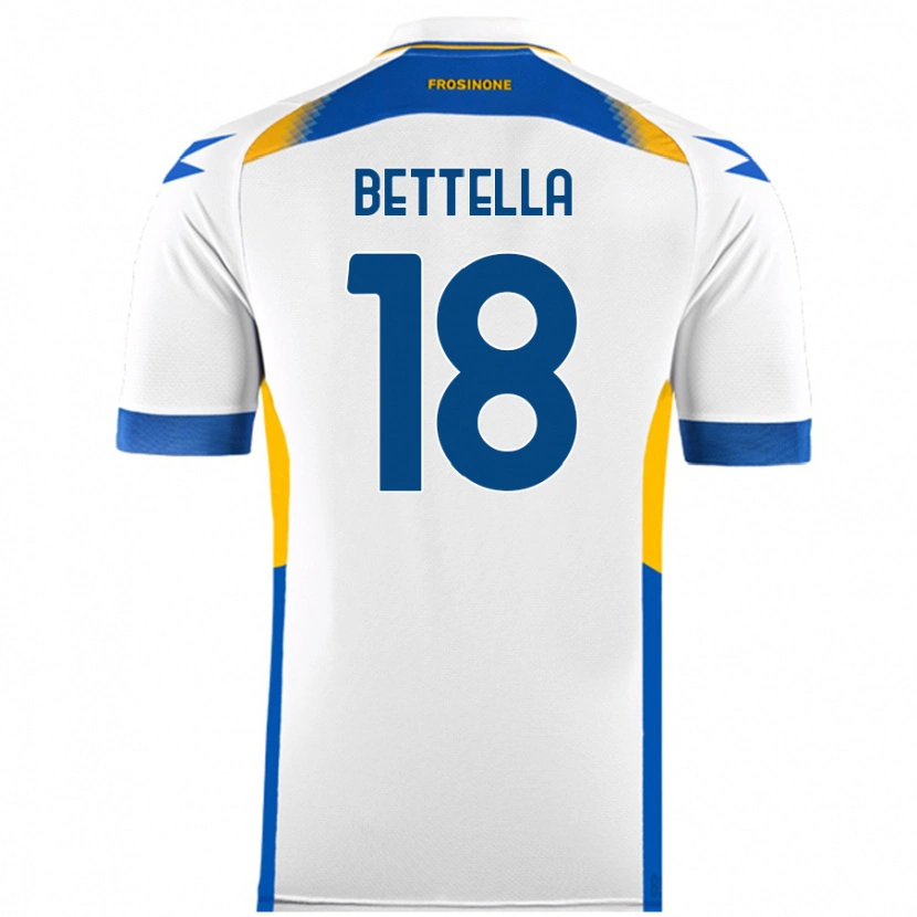 Danxen Mujer Camiseta Davide Bettella #18 Blanco 2ª Equipación 2024/25 La Camisa México