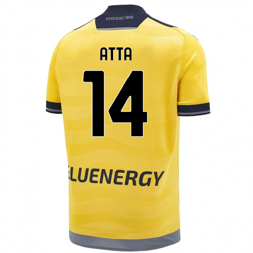 Danxen Mujer Camiseta Arthur Atta #14 Dorado 2ª Equipación 2024/25 La Camisa México