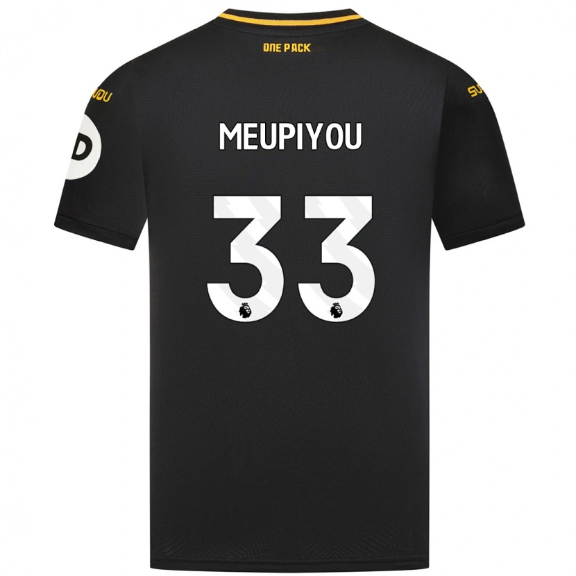 Danxen Mujer Camiseta Bastien Meupiyou #33 Negro 2ª Equipación 2024/25 La Camisa México